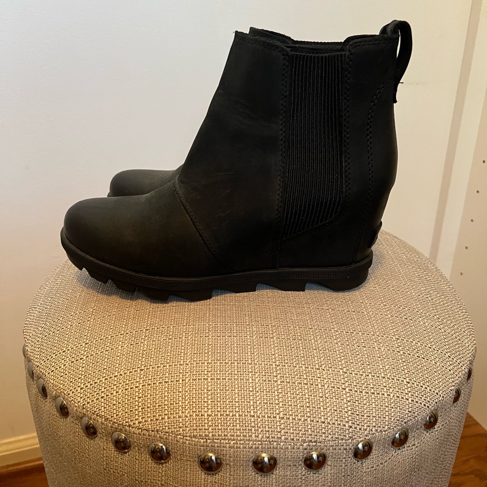 Sorel Joan Wedge Booties Black Size 9